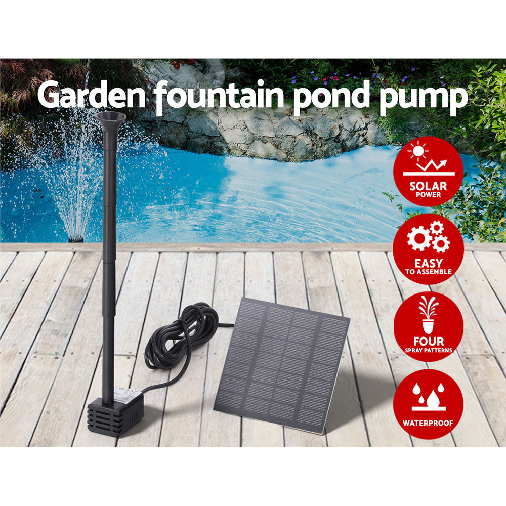 Solar Pond Pump | Submersible Water Fountain Kit | 2.6FT