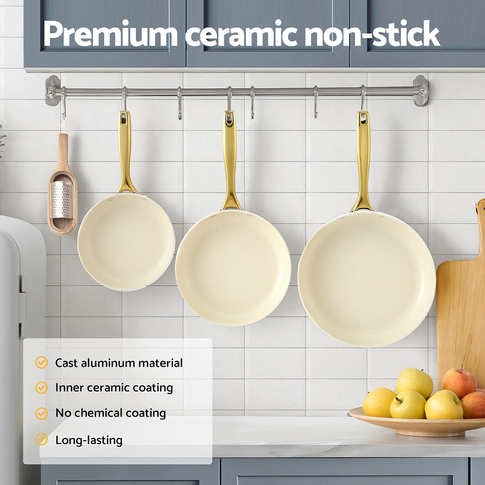 Ceramic Frypan Set 3pc | Multi Colour