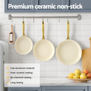 Ceramic Frypan Set 3pc | Multi Colour