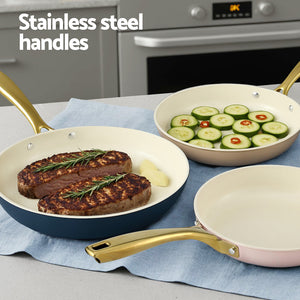 Ceramic Frypan Set 3pc | Multi Colour