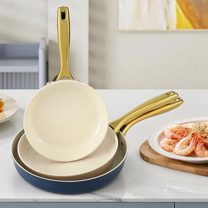 Ceramic Frypan Set 3pc | Multi Colour