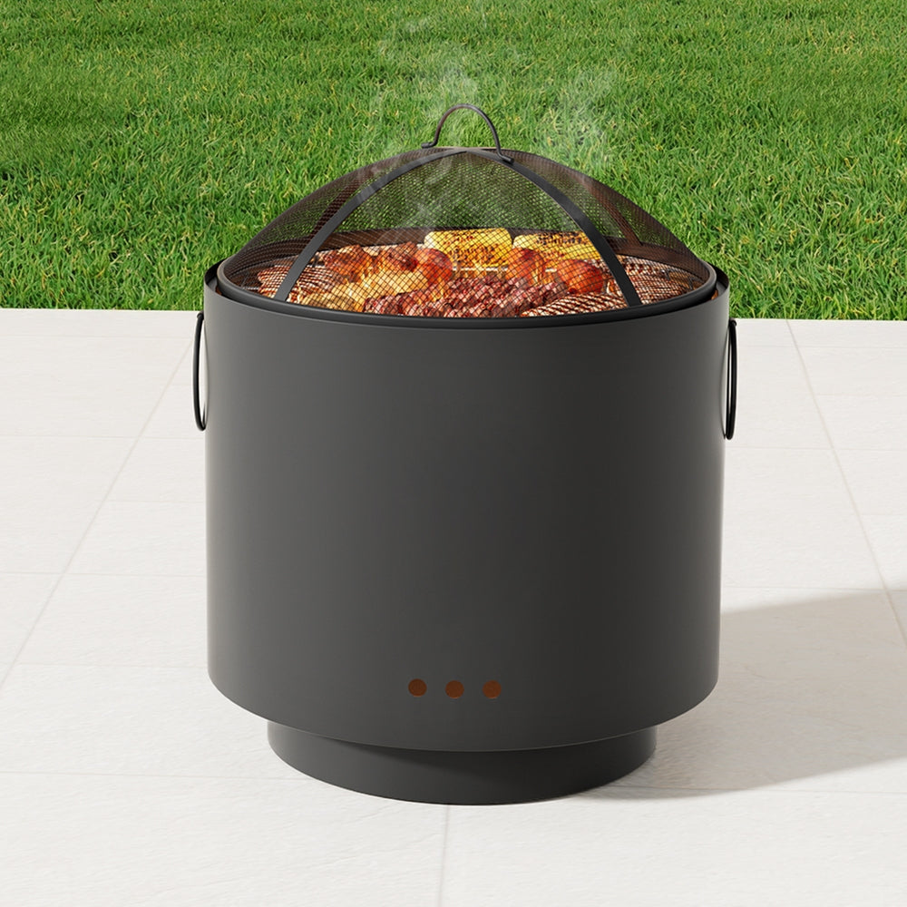 Grillz Fire Pit | Portable Deep Bowl | Outdoor BBQ Fireplace