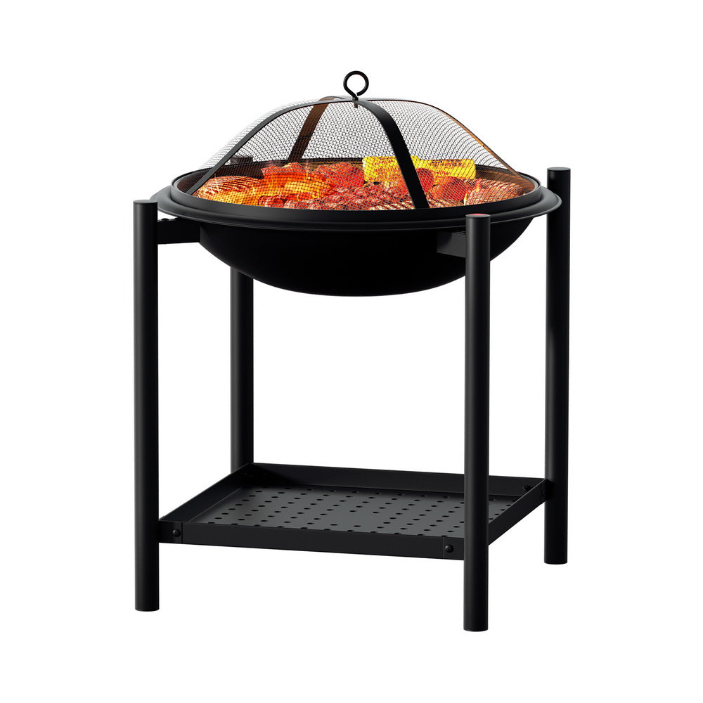 Grillz Fire Pit BBQ Grill | 2-in-1 | Outdoor