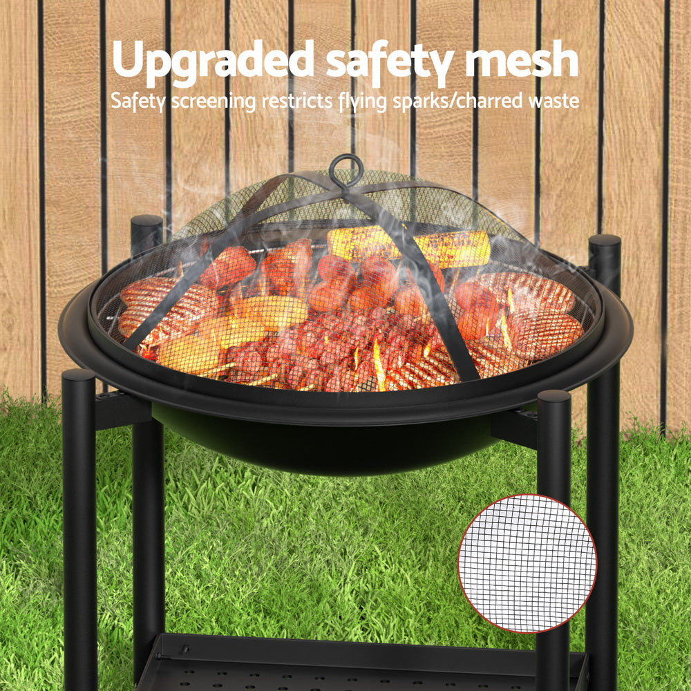 Grillz Fire Pit BBQ Grill | 2-in-1 | Outdoor