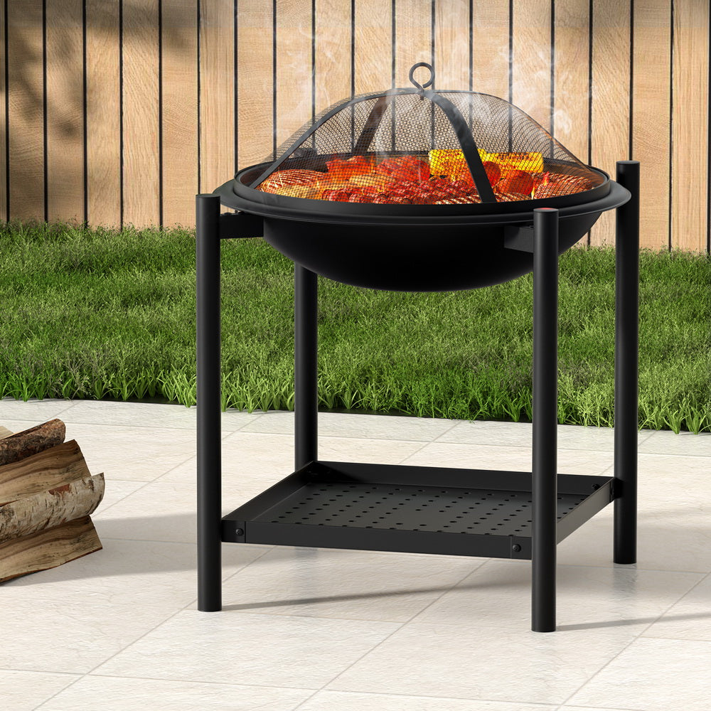 Grillz Fire Pit BBQ Grill | 2-in-1 | Outdoor