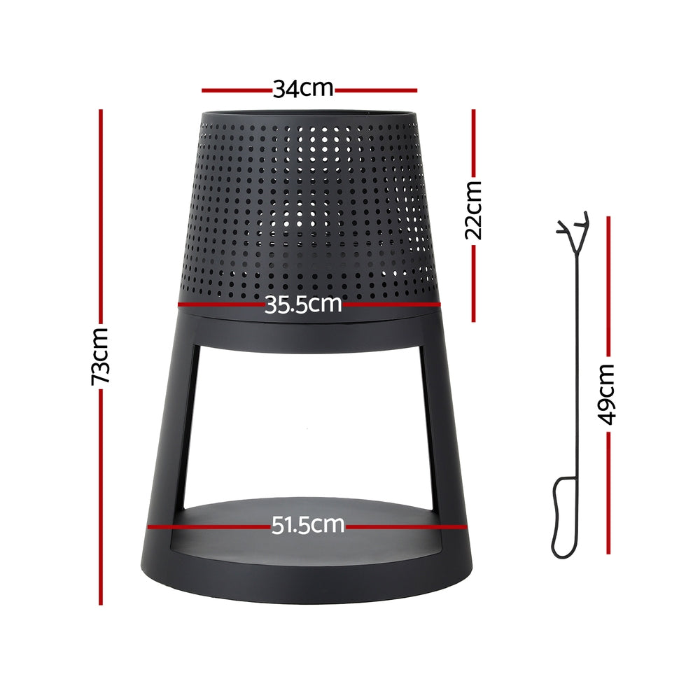 Grillz Fire Pit | Deep Bowl Iron | Outdoor Fireplace