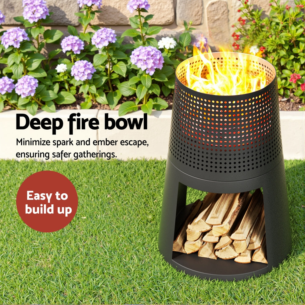 Grillz Fire Pit | Deep Bowl Iron | Outdoor Fireplace