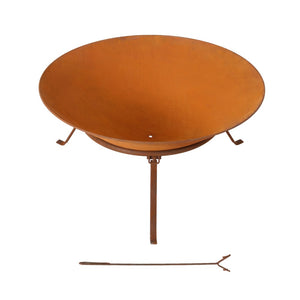Grillz Fire Pit | 70cm Rustic Iron Bowl | Outdoor Use
