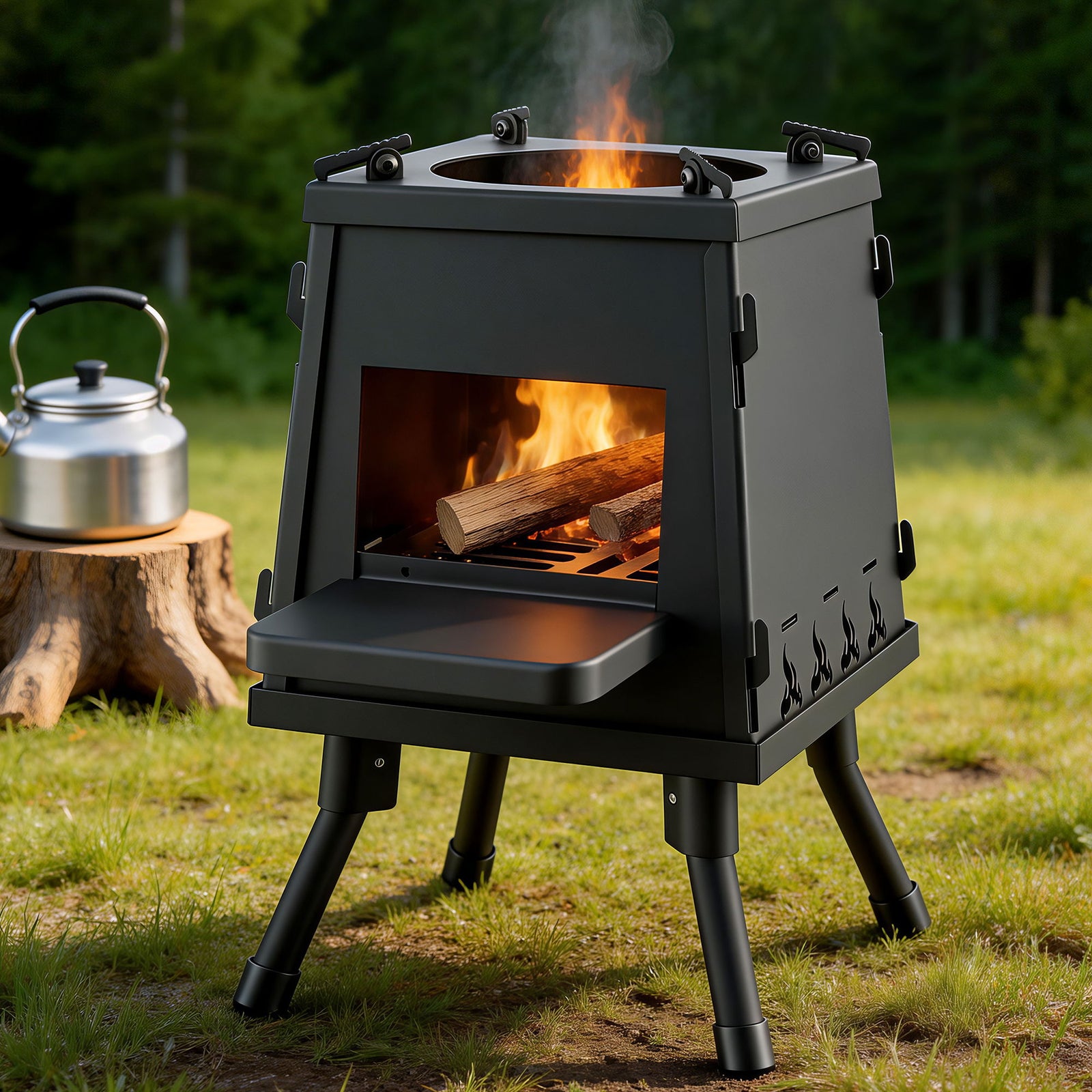 Fire Pit BBQ | Portable Outdoor Fireplace & Camping Stove