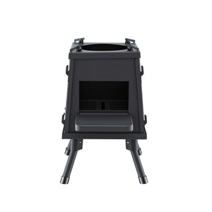 Grillz Fire Pit BBQ Portable Outdoor Fireplace Metal Camping Stove for Boiling Water, BBQ, Picnics