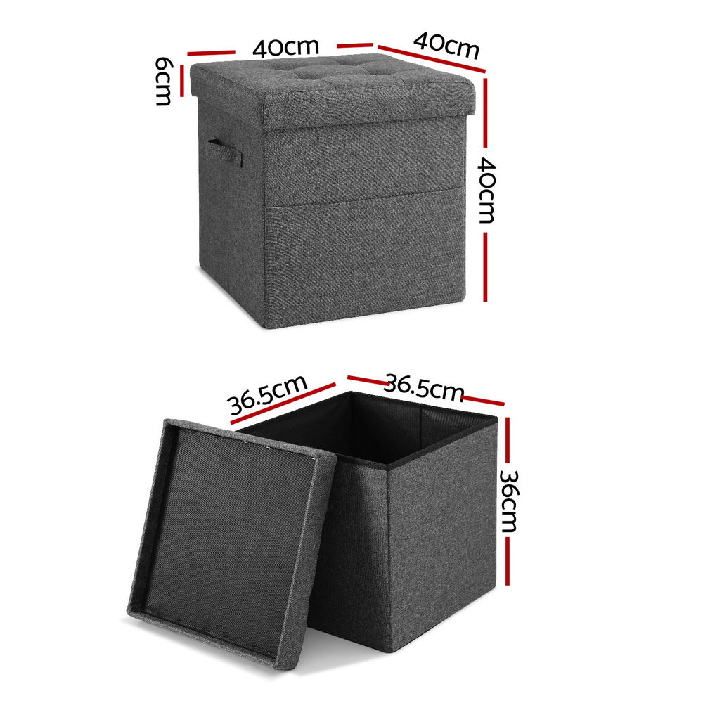Foldable Ottoman Footrest | Storage Stool | Compact Design
