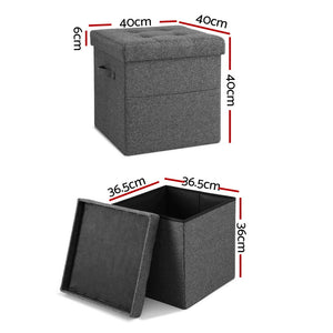 Foldable Ottoman Footrest | Storage Stool | Compact Design