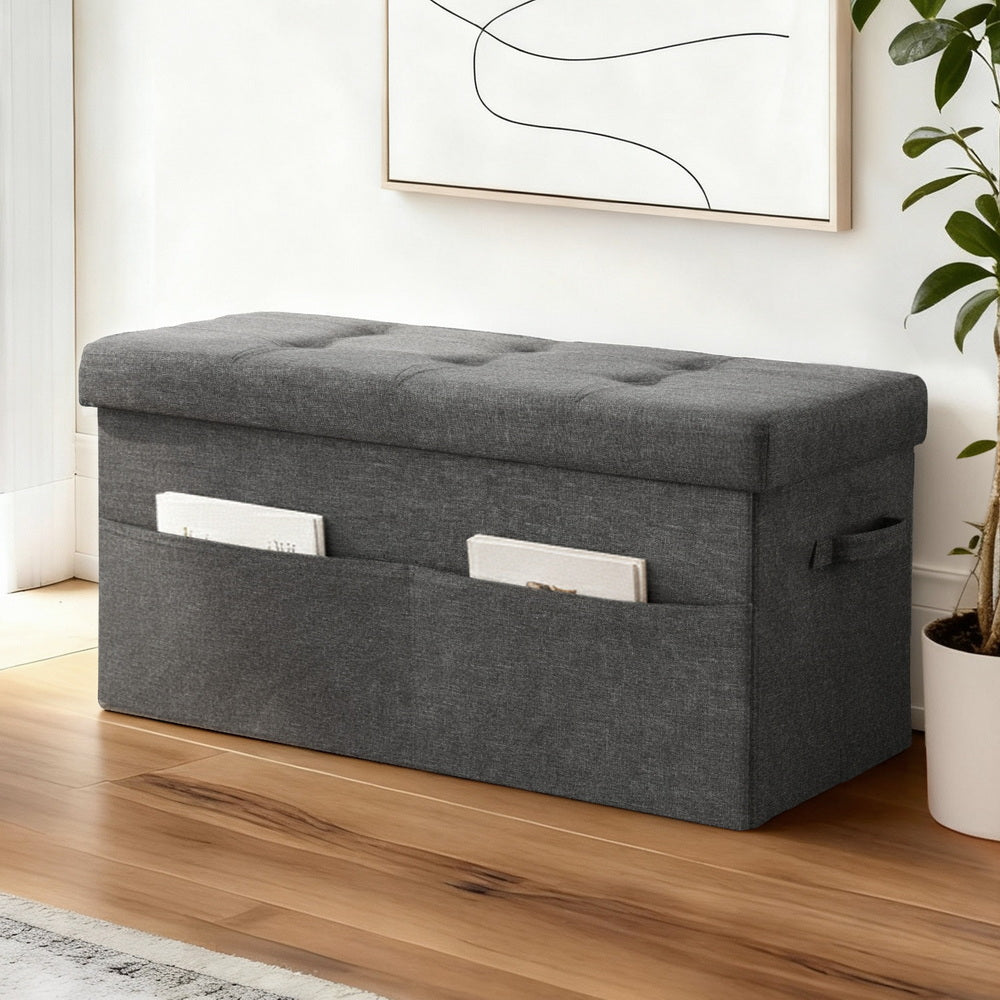 Foldable Storage Ottoman | Foot Stool | Space Saving