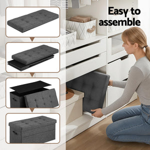 Foldable Storage Ottoman | Foot Stool | Space Saving