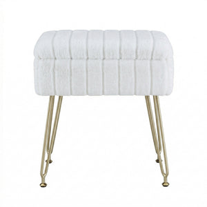 Artiss Storage Ottoman Vanity Foot Stool White