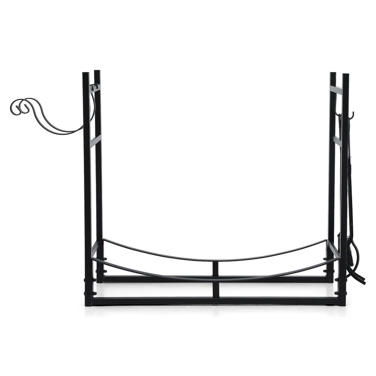 Firewood Rack | 84cm | Indoor Outdoor Log Storage Stand | Black