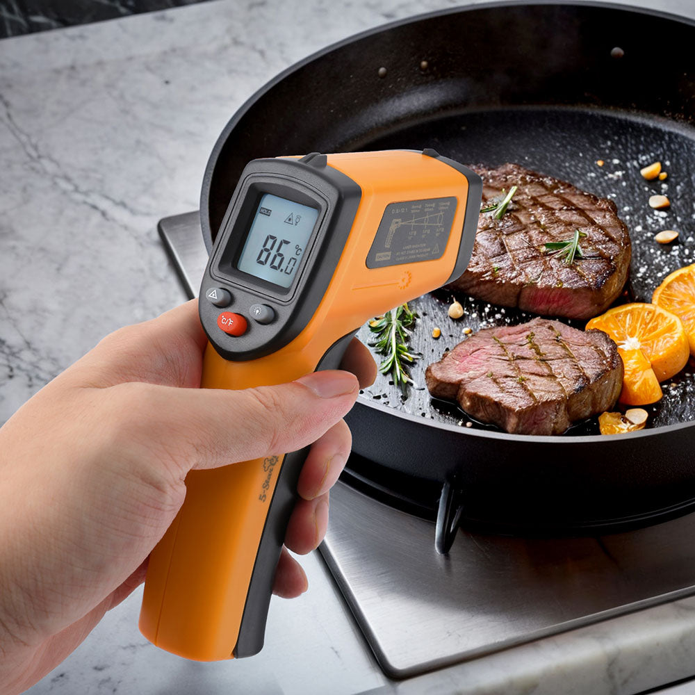 5-Star Chef Laser Infrared Thermometer | Digital Temperature Gun | Smoker Pizza BBQ