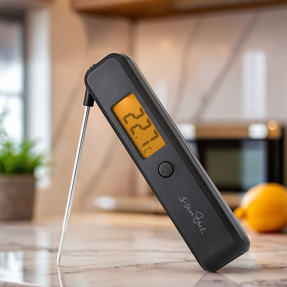 5-Star Chef Food Thermometer | BBQ Meat Instant Read | Fast Smoker Jam Pizza