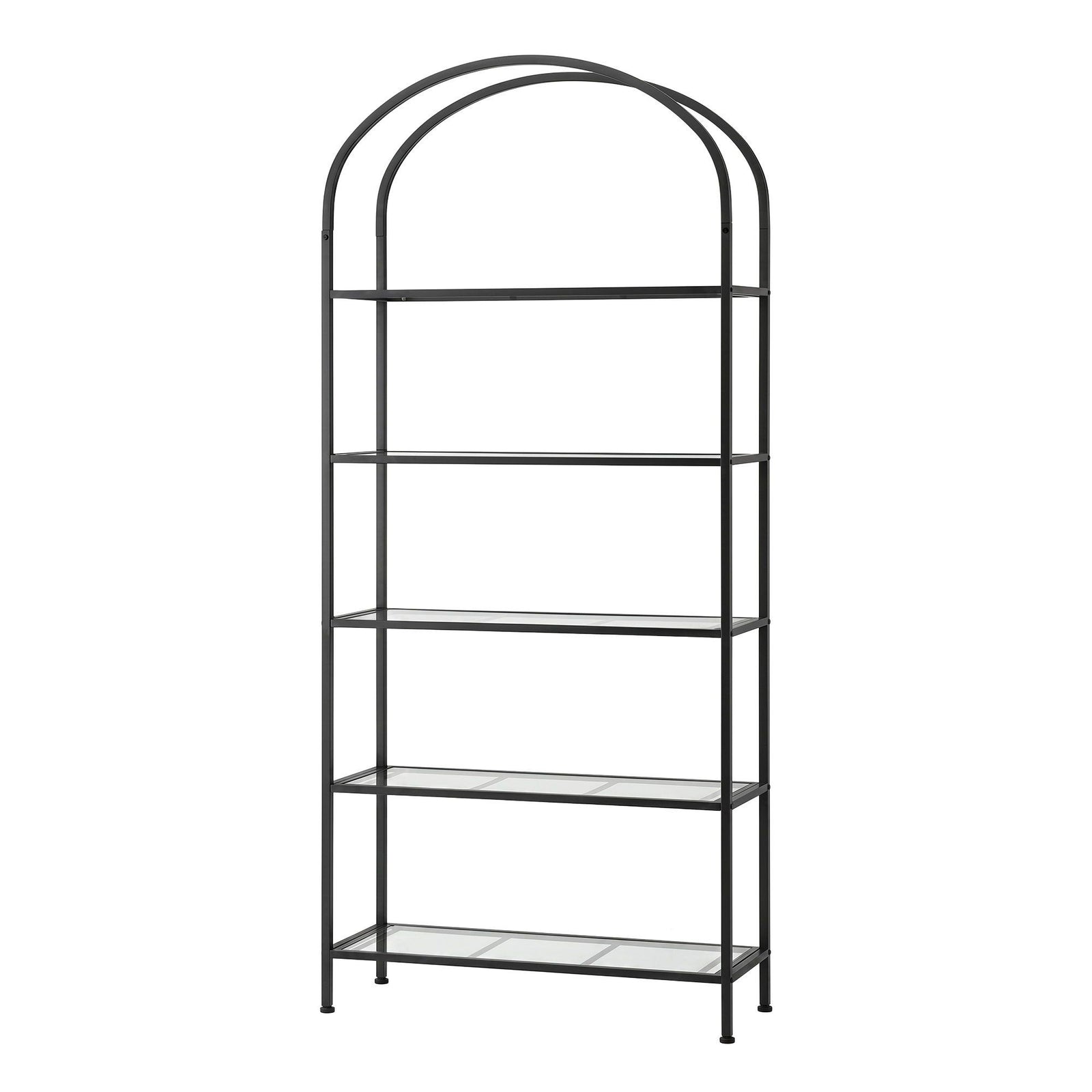 Industrial Bookshelf | 5-Tier Display Shelf | Black