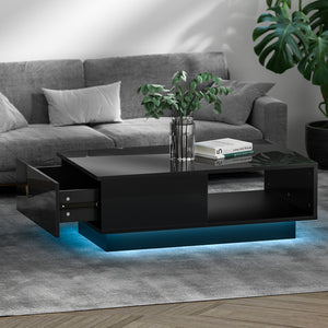 Coffee Table | LED Lights | Black