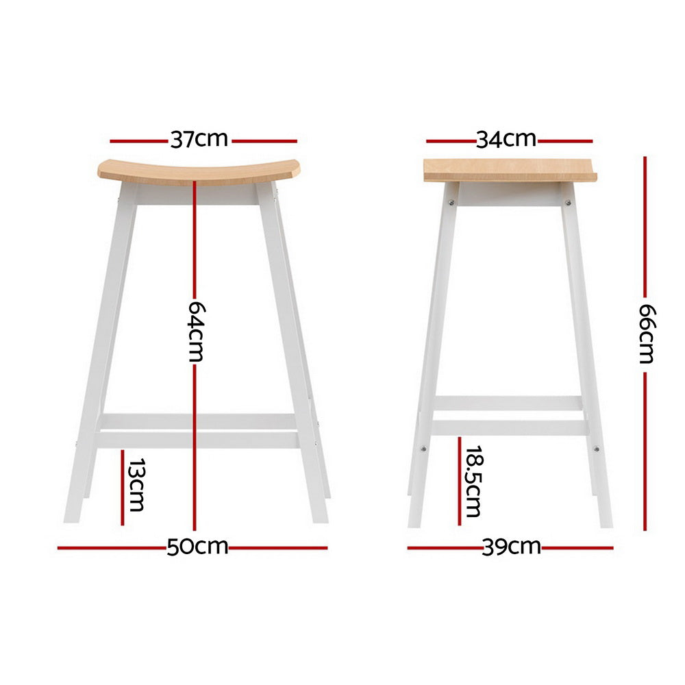 4x Bar Stools | Wooden Chairs | Oak Finish
