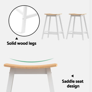 4x Bar Stools | Wooden Chairs | Oak Finish