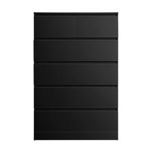 Tallboy Chest of Drawers | 6 Drawer Storage Cabinet | Black