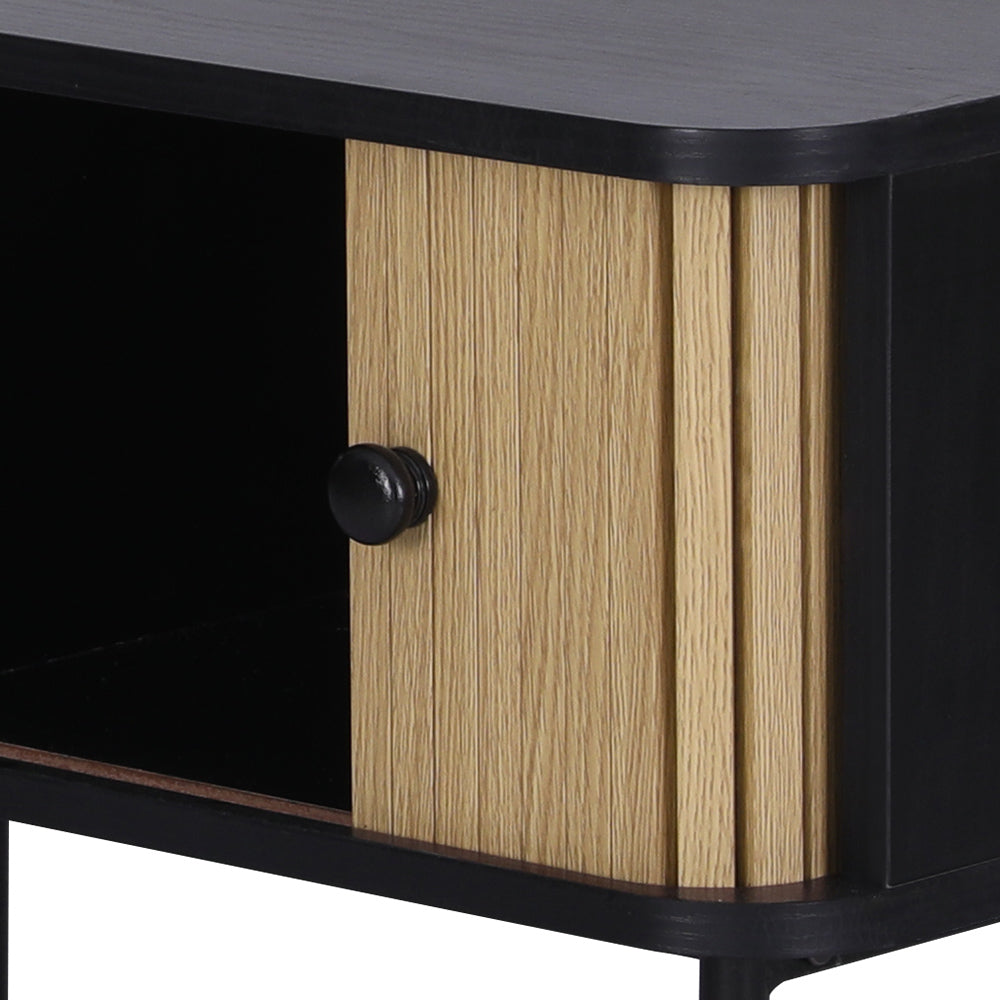 Coffee Table | Sliding Drawer Door | Black | Boris