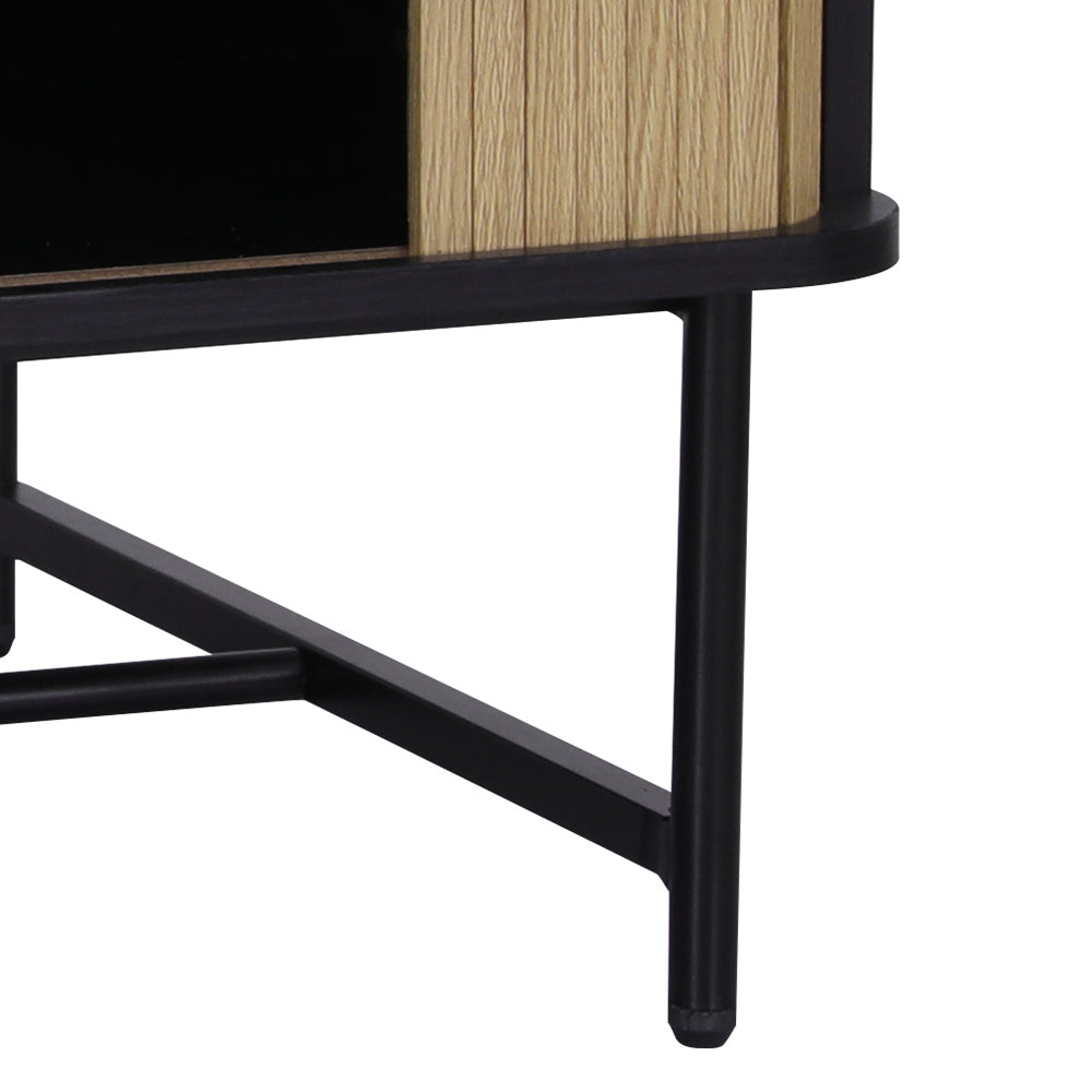Coffee Table | Sliding Drawer Door | Black | Boris