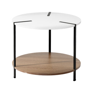 Coffee Table | Side Table | Round White | Cedric