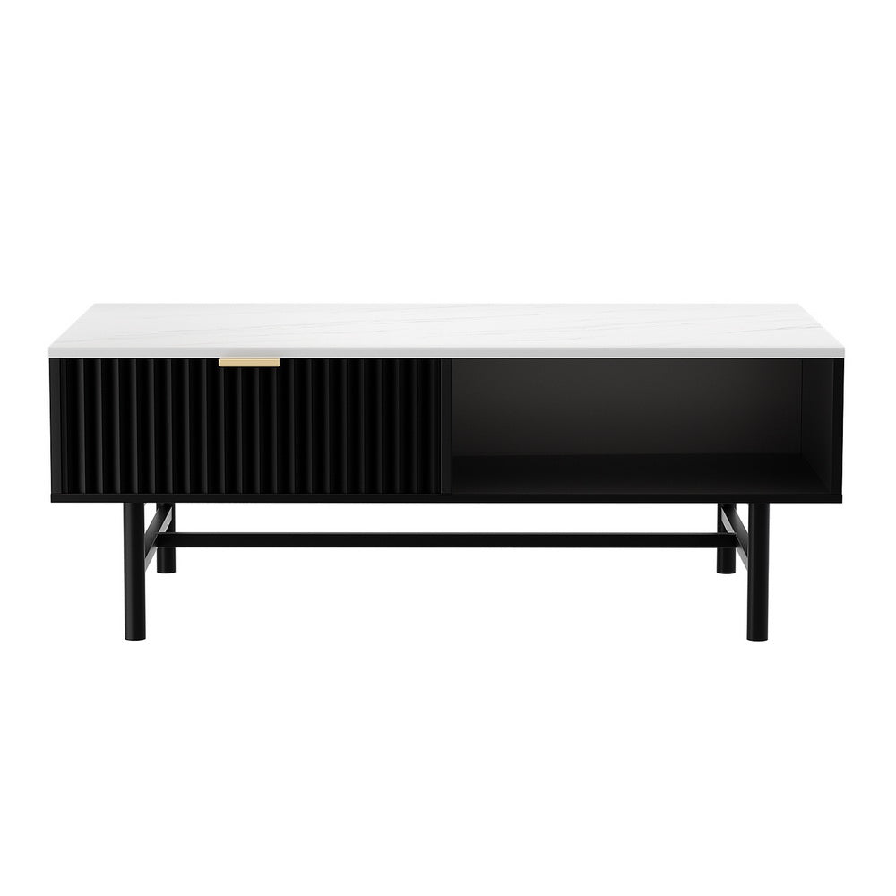 Artiss Coffee Table | Drawer Storage Shelf | Black