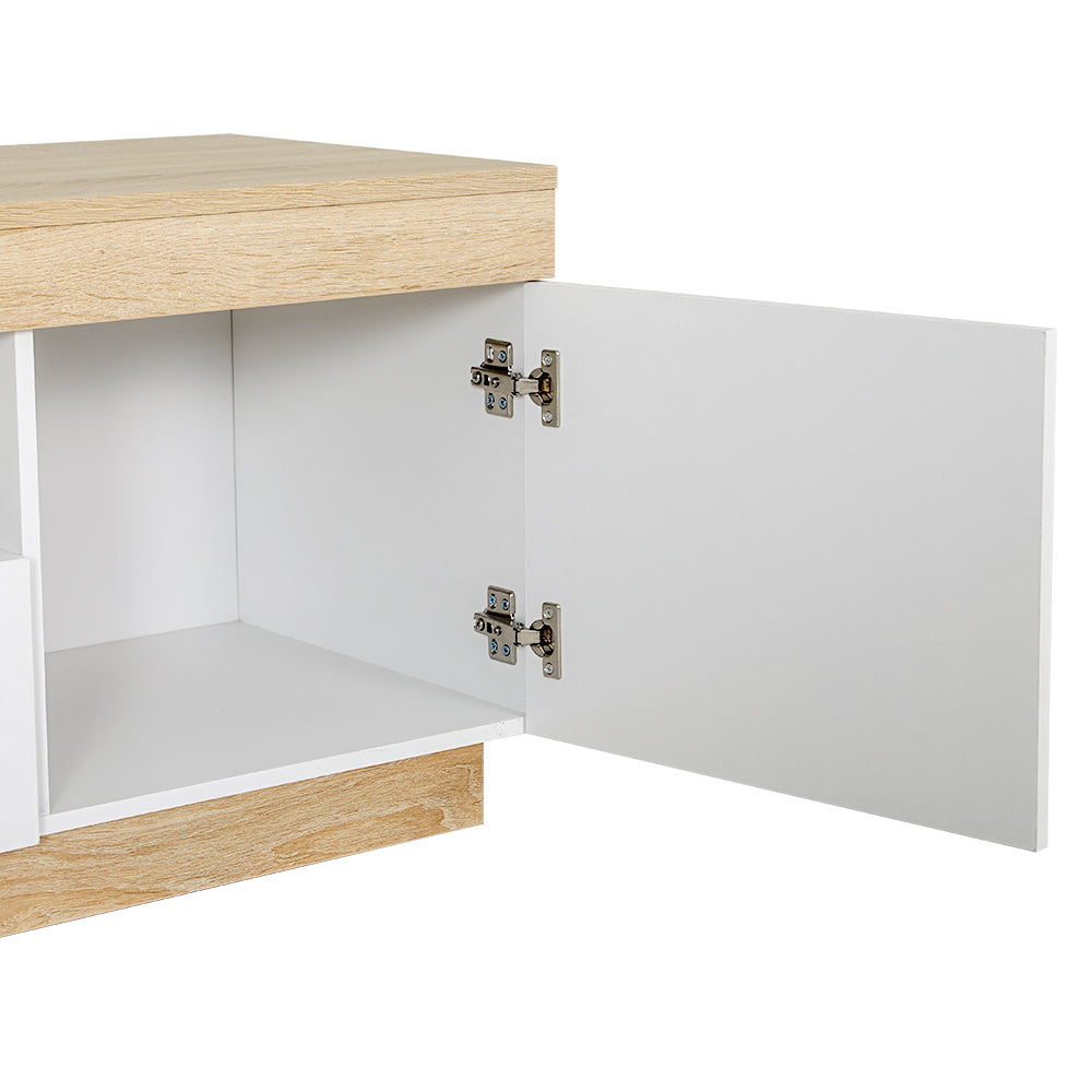 TV Cabinet | Entertainment Unit | Stand | 180CM | White Wood