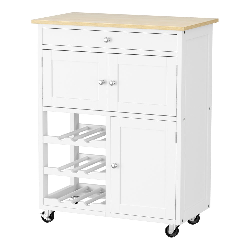 Kitchen Island Trolley | Rolling Serving Cart | Storage Drawer Cupboard | Kitchen Furniture