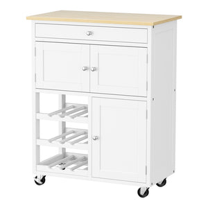 Kitchen Island Trolley | Rolling Serving Cart | Storage Drawer Cupboard | Kitchen Furniture