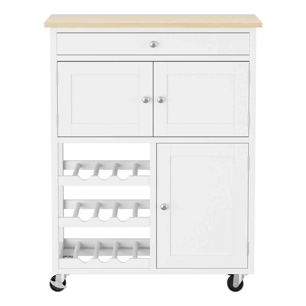 Kitchen Island Trolley | Rolling Serving Cart | Storage Drawer Cupboard | Kitchen Furniture
