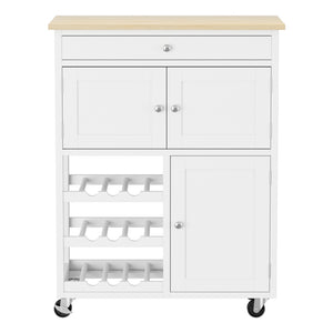 Kitchen Island Trolley | Rolling Serving Cart | Storage Drawer Cupboard | Kitchen Furniture