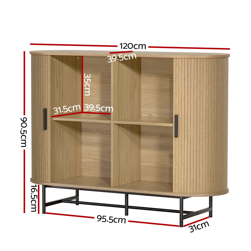 Buffet Sideboard Cupboard | Cabinet | Sliding Doors | Pantry Storage | Oak | PIIA