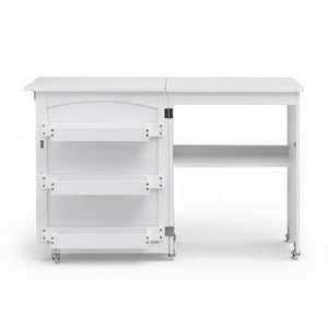 Folding Sewing Table | Rolling Workstation | Craft Desk for Sewing Machine