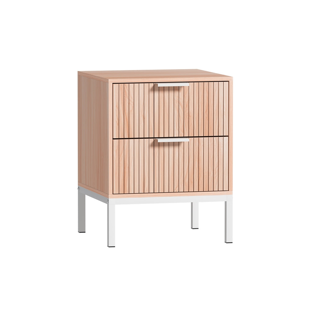 Artiss Bedside Table | Drawers | Side End Table | Storage Cabinet | Nightstand | Pine | LURA