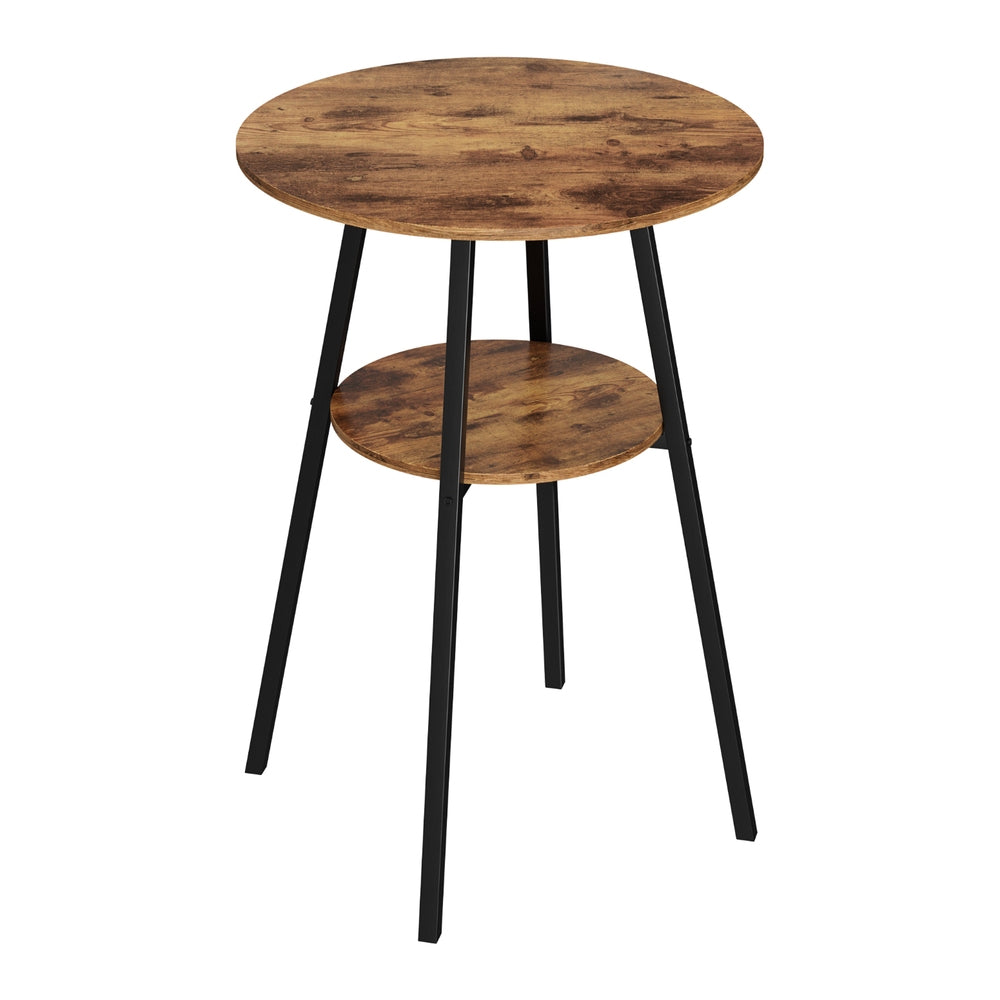 Artiss Bar Table | Industrial | 2-Tier Organizer | MDF Top | Steel Frame