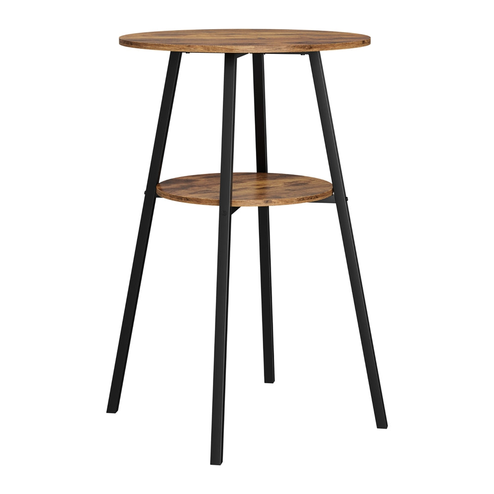 Artiss Bar Table | Industrial | 2-Tier Organizer | MDF Top | Steel Frame