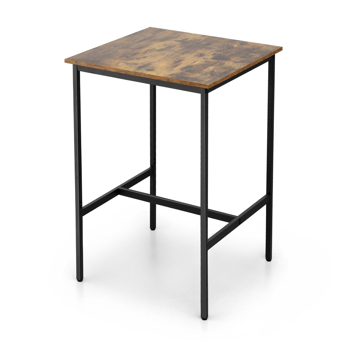 Bar Table | Counter Height | 60x92cm | Vintage Metal | Walnut Top