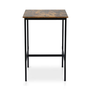Bar Table | Counter Height | 60x92cm | Vintage Metal | Walnut Top