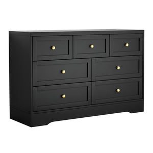 Artiss Chest of Drawers | 7 Drawer Dresser Table | Black