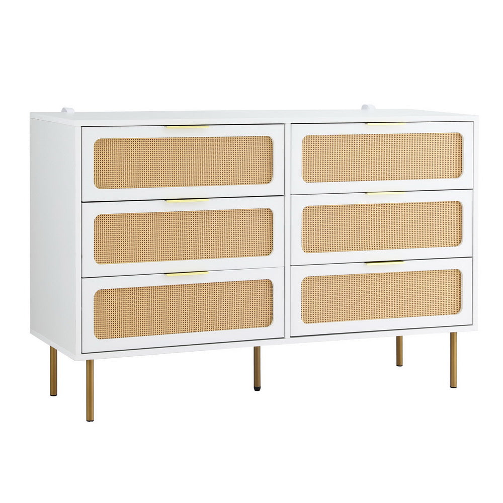 Artiss Chest of Drawers | 6 Drawer Lowboy Cabinet | White