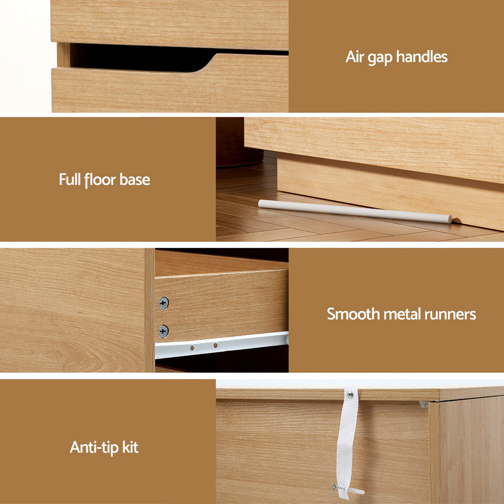 Chest of Drawers | 6 Drawer Dresser | Pine Finish