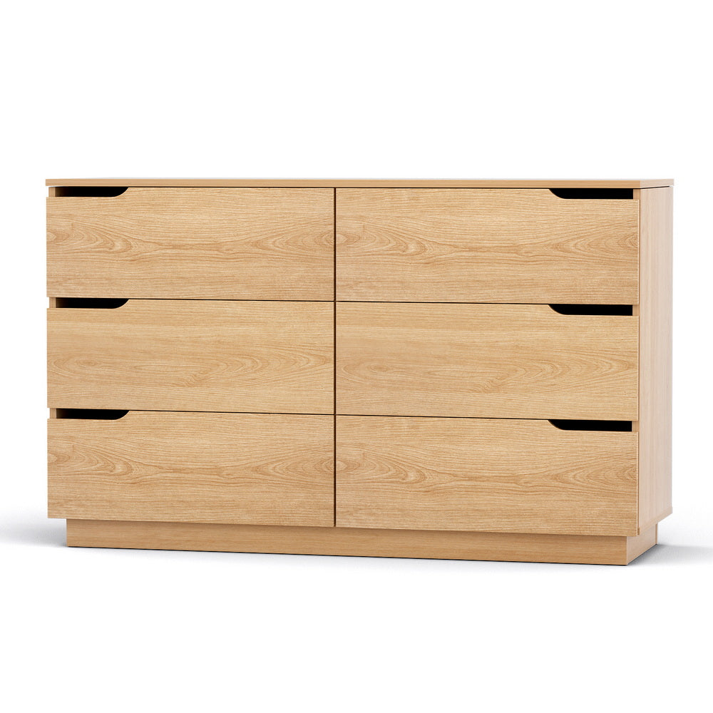 Chest of Drawers | 6 Drawer Dresser | Pine Finish