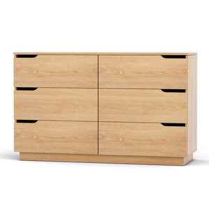 Chest of Drawers | 6 Drawer Dresser | Pine Finish