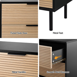 6 Drawer Dresser | Chest of Drawers | Black & Pine