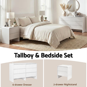 Chest of Drawers | 6 Drawer Dresser Cabinet | White